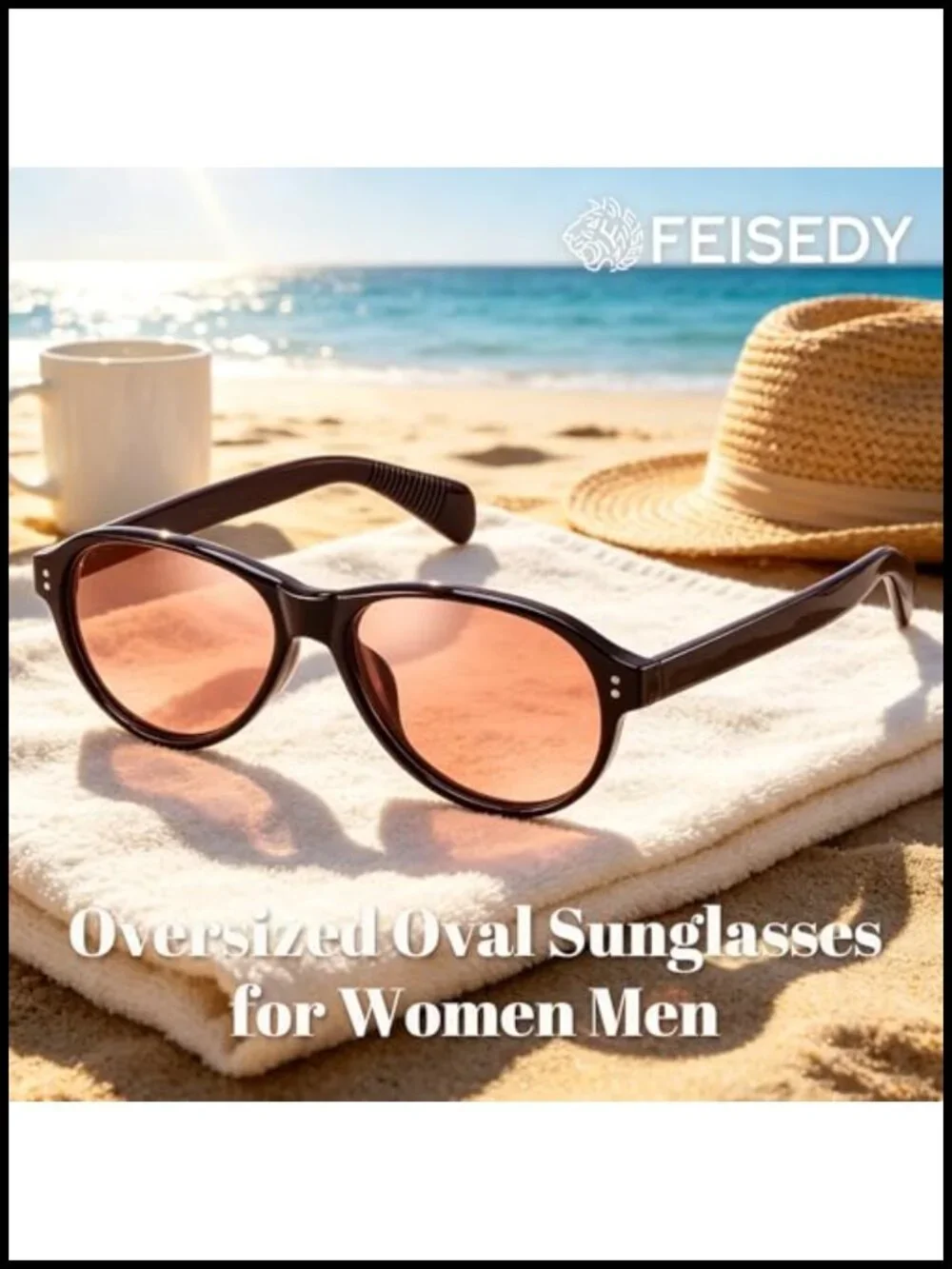 Retro Oval Sunglasses for Women Men Lightweight Vintage UV400